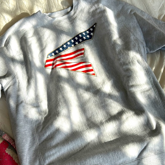 Easton red, white, and blue design with grey base crewneck - Picture 2 of 4